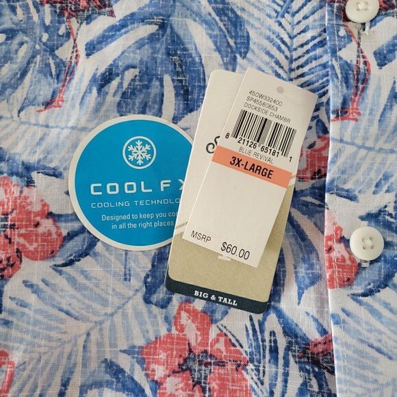 Men's IZOD Saltwater Beach Performance Printed Shirt (Size 3XL) - Picture 8 of 9